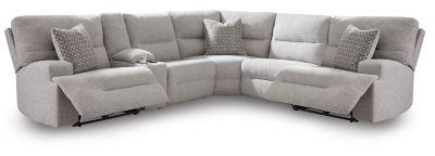 Ashley Acklen Place - Pewter - 6-Piece Power Reclining Sectional