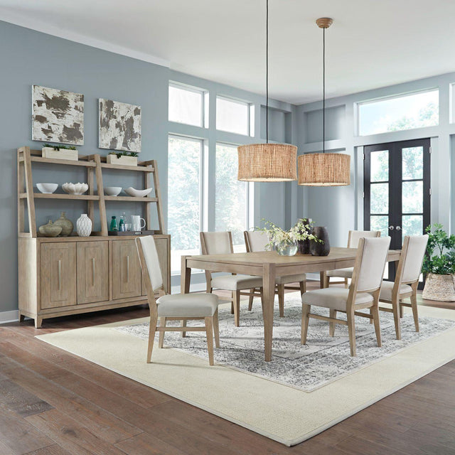 Liberty Furniture Brentwood - 7 Piece Rectangular Table Set - Brown