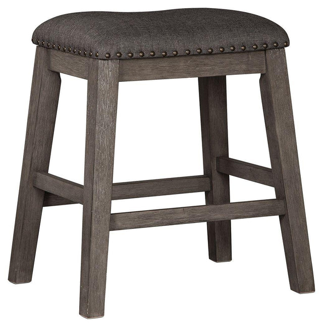 Ashley Caitbrook Upholstered Stool (2/CN) - Gray