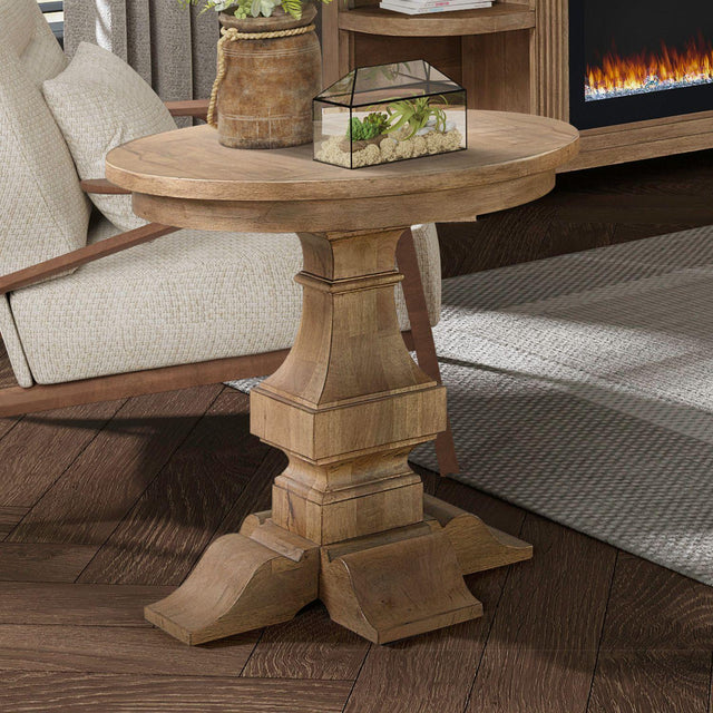 Liberty Furniture Haven Hills - Round End Table - Camel Beige