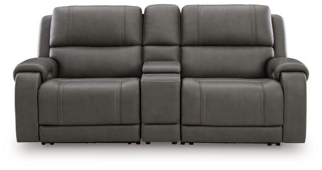 Ashley 5Z - Pittson - 3-Piece Power Reclining Sectional Loveseat With Storage Console - Anchor
