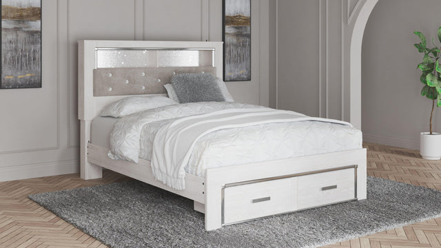 Ashley Altyra - White - Queen Panel Bookcase Bed with Footboard Storage
