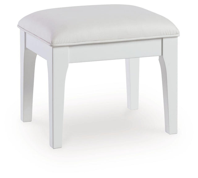 Ashley Chalanna Vanity Stool - White