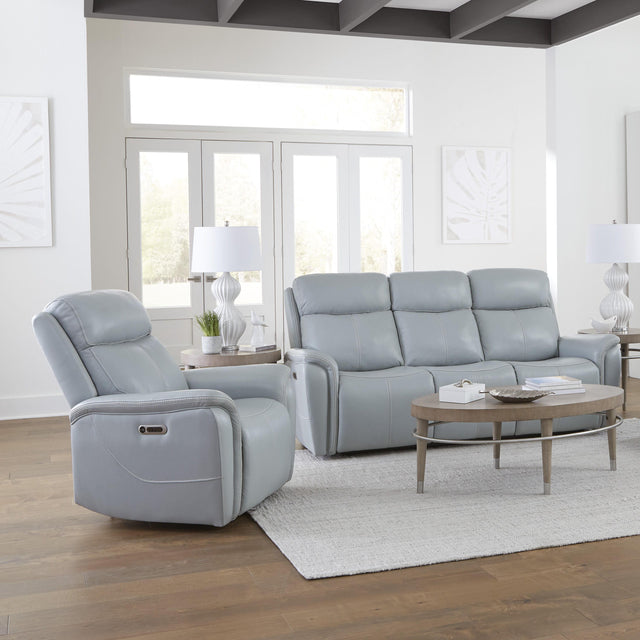 Parker House Cascade - Power Reclining Sofa And Recliner - Seamist Gray