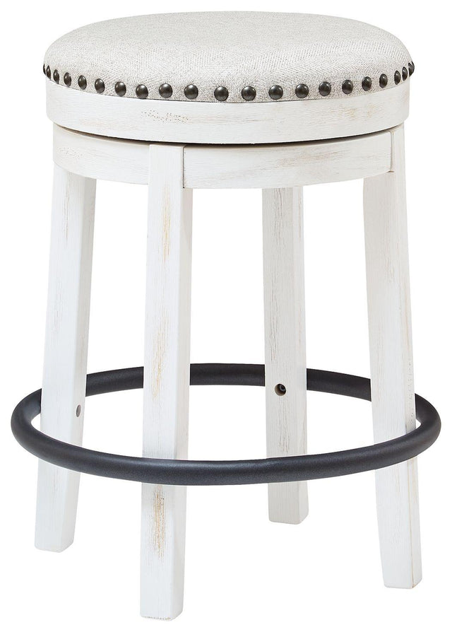 Ashley Valebeck UPH Swivel Stool (1/CN) - White/Black