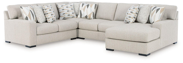 Ashley LaureLGrove - Pebble - 4-Piece Sectional With RAF Corner Chaise