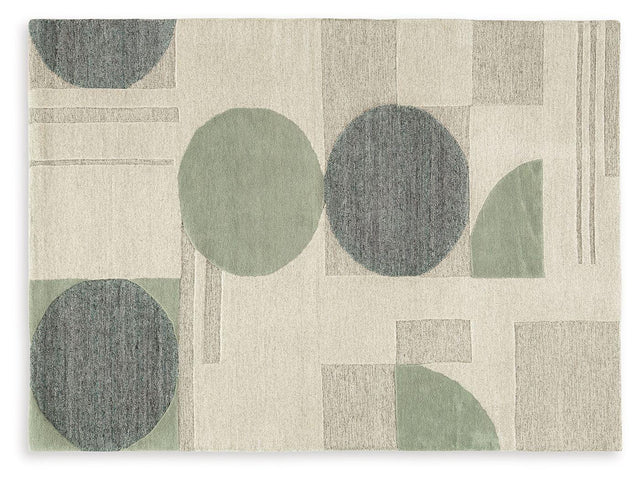Ashley Dallane Medium Rug - Linen/Blue/Green