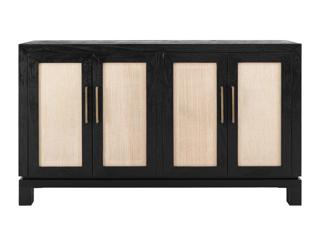 International Furniture Direct Solara - 4-Door Console - Tricorn Black