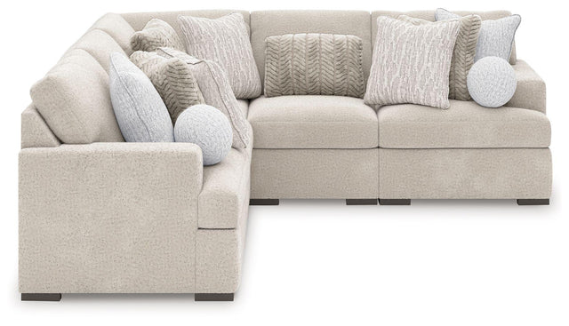 Ashley Cuddle Plush - Arctic - 5-Piece Sectional