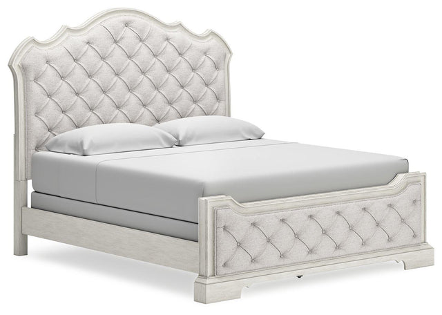 Ashley Arlendyne - Antique White - California King Upholstered Bed