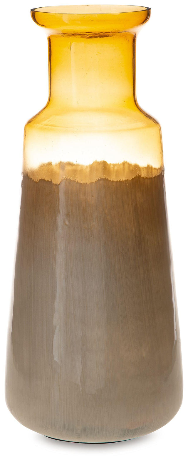 Ashley Wynburg Vase - White/Amber