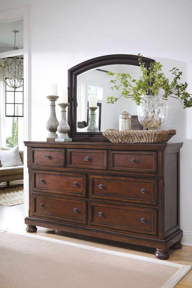 Ashley Porter - Rustic Brown - Dresser, Mirror