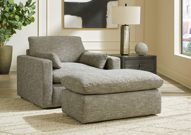 Ashley Dramatic - Granite - 2 Pc. - Chair And A Half, Ottoman