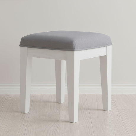 Liberty Furniture Reflections - Vanity Stool - Pearl White & Rhinestone