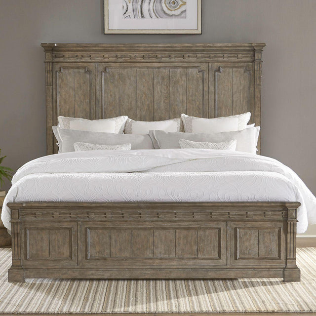 Liberty Furniture Town & Country - King California Panel Bed - Dusty Taupe