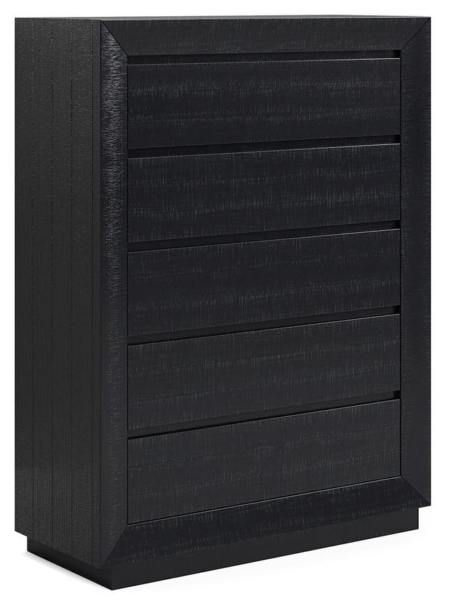 Ashley Londer Five Drawer Chest - Black
