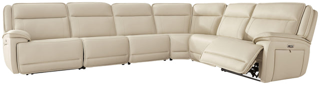 Ashley Double Deal - Almond - 6-Piece Power Reclining Sectional