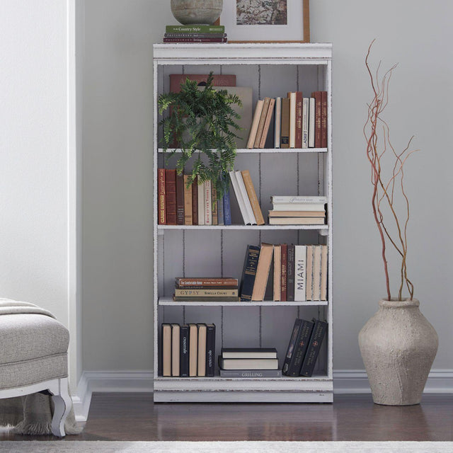 Liberty Furniture Magnolia Manor - 60" Bookcase (RTA) - White