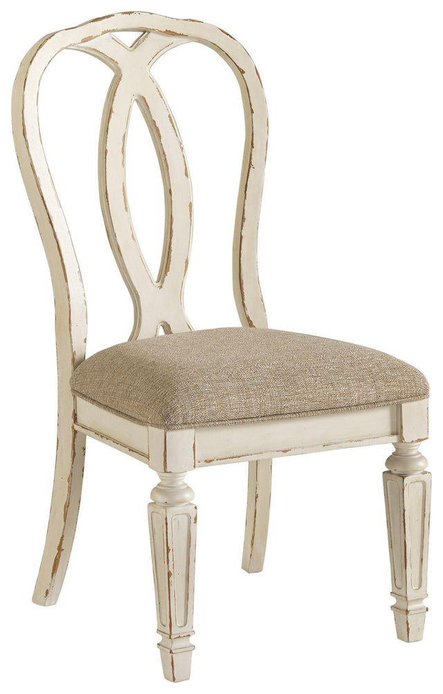 Ashley Realyn Dining UPH Side Chair (2/CN) - Chipped White