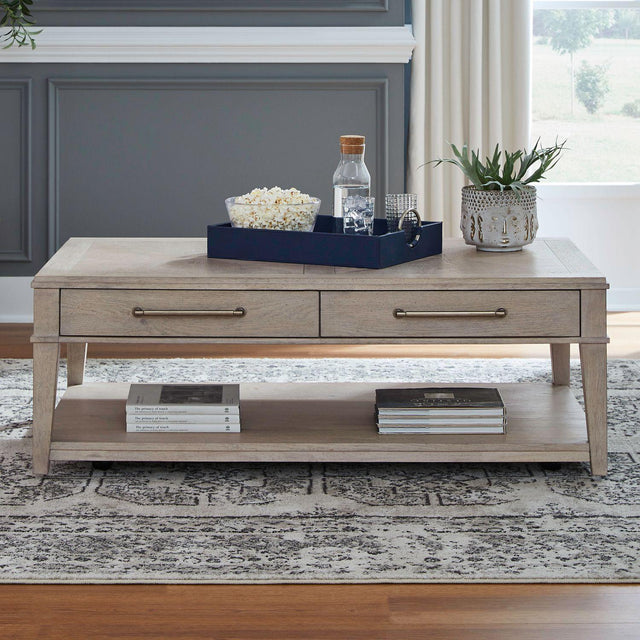 Liberty Furniture New Haven - Rectangular Cocktail Table - Sanctuary White