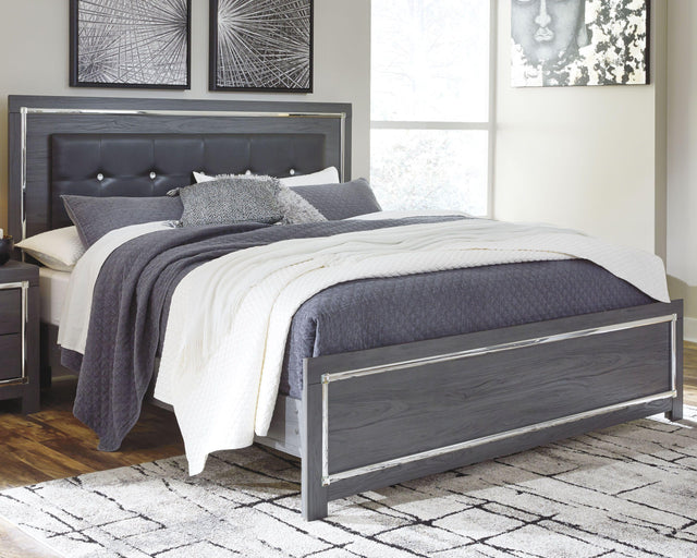 Ashley Lodanna - Gray - King Panel Bed