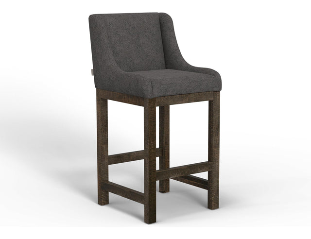 International Furniture Direct Seating - 30" Upholstered Barstool - Iron Gray