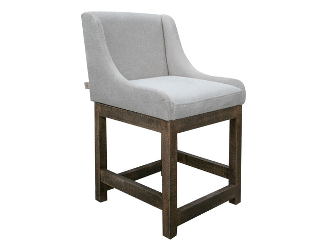 International Furniture Direct Seating - 24" Upholstered Barstool - Agreeable gray