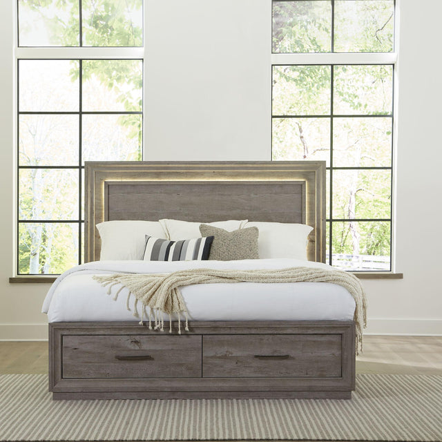 Liberty Furniture Horizons - King Storage Bed - Gray