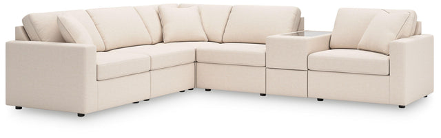 Ashley Modmax - Oyster - 6-Piece Sectional With Storage Console