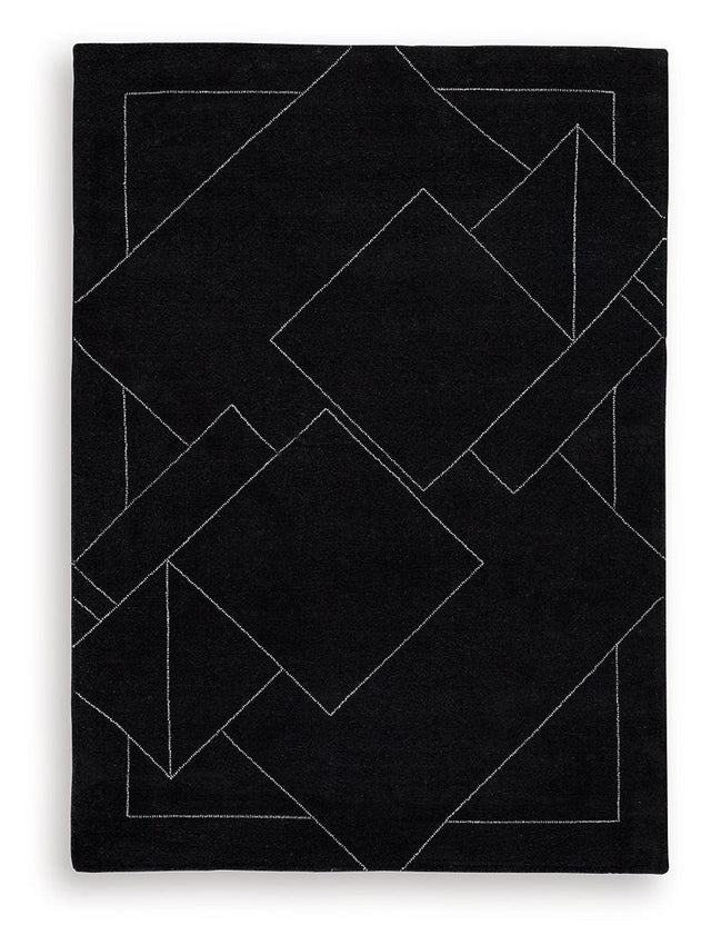 Ashley Marav Medium Rug - Black/White