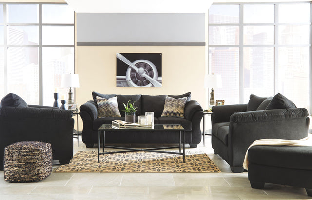 Ashley Darcy - Black - 4 Pc. - Sofa, Loveseat, Chair, Ottoman
