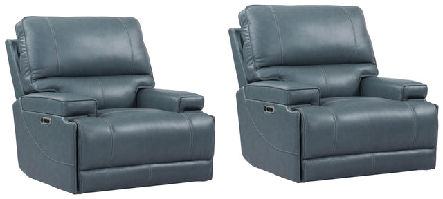 Parker House Whitman - Powered By Freemotion Cordless Power Recliner (Set of 2) - Verona Azure