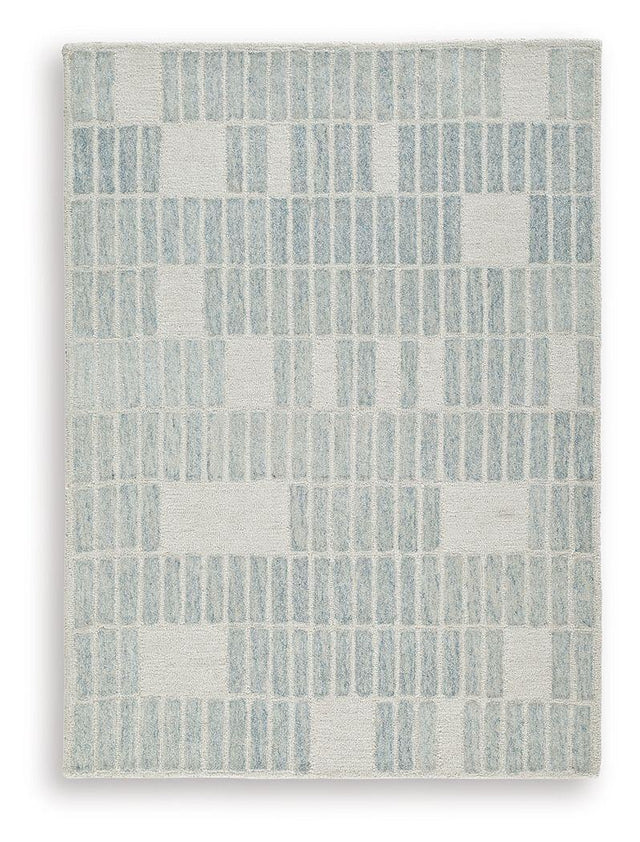 Ashley Dylanton Medium Rug - Ivory/Blue