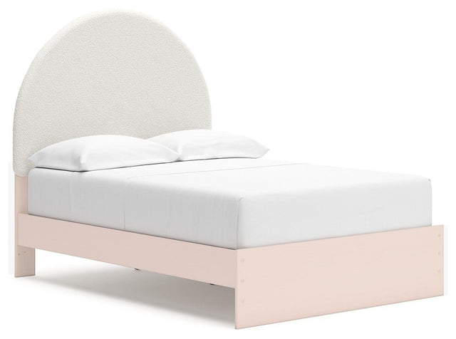 Ashley Wistenpine - Blush - Full Upholstered Panel Bed With Side Storage