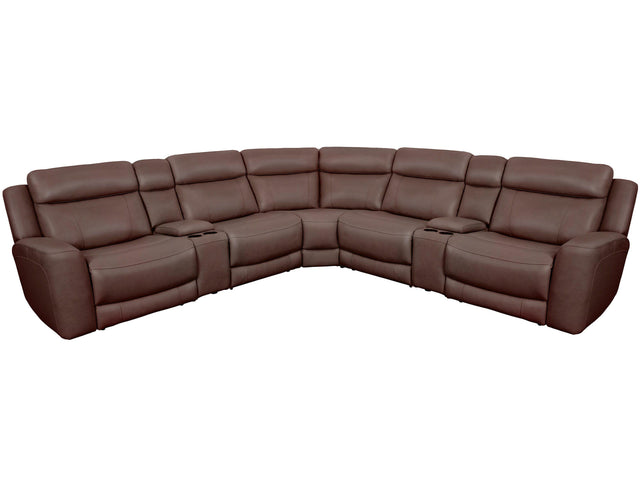 Parker House Calgary - 7 Piece Package Sectional - Autumn Umber