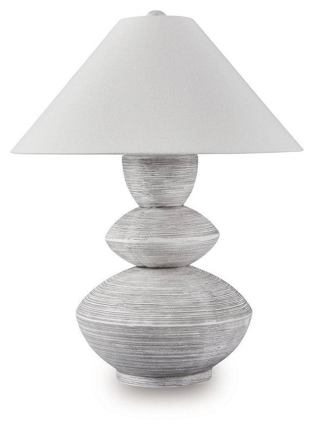 Ashley Brickdon Poly Table Lamp (1/CN) - Distressed White
