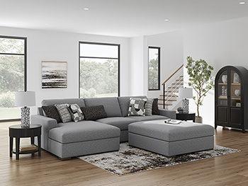 Ashley Bealton Oversized Accent Ottoman - Salt and Pepper