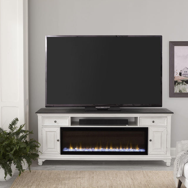 Liberty Furniture Fireplace TV Consoles - 82" Fireplace TV Console - White