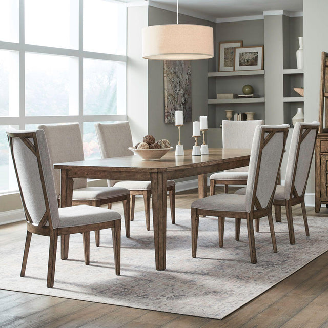 Liberty Furniture Carolina Park - 7 Piece Rectangular Table Set - Brown