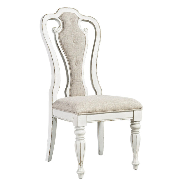 Liberty Furniture Magnolia Manor - Splat Back Upholstered Side Chair - White