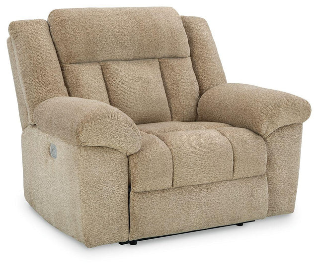Ashley Tip-Off PWR Recliner/ADJ Headrest - Wheat