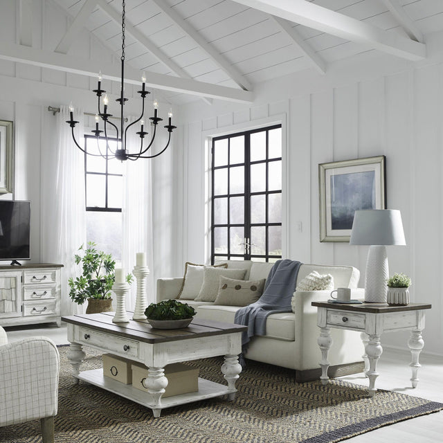 Liberty Furniture River Place - 3 Piece Table Set (1 Cocktail 2 End Tables) - White