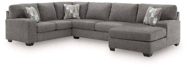 Ashley Clarington - 3-Piece Sleeper Sectional With RAF Chaise And LAF Sofa - Greystone