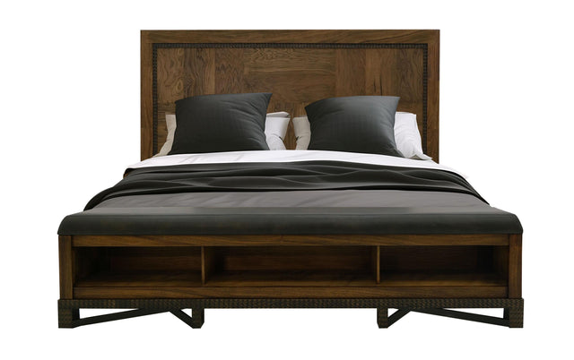 International Furniture Direct Walnut - Queen Bed - Walnut Brown