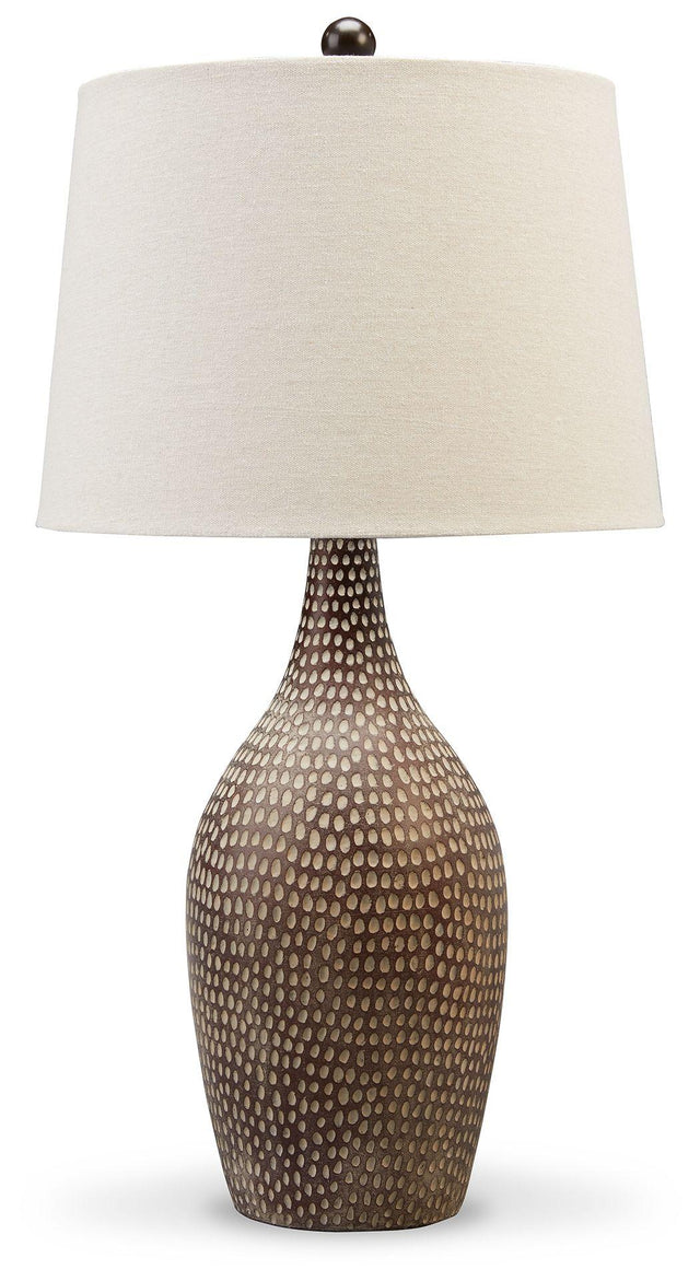 Ashley Laelman Poly Table Lamp (2/CN) - Brown/Gray