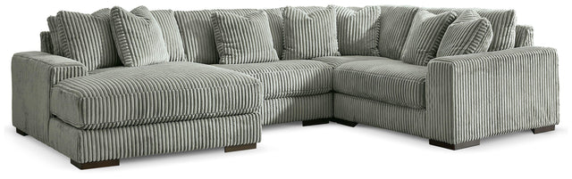 Ashley Lindyn - Fog - 4-Piece Sectional With LAF Corner Chaise