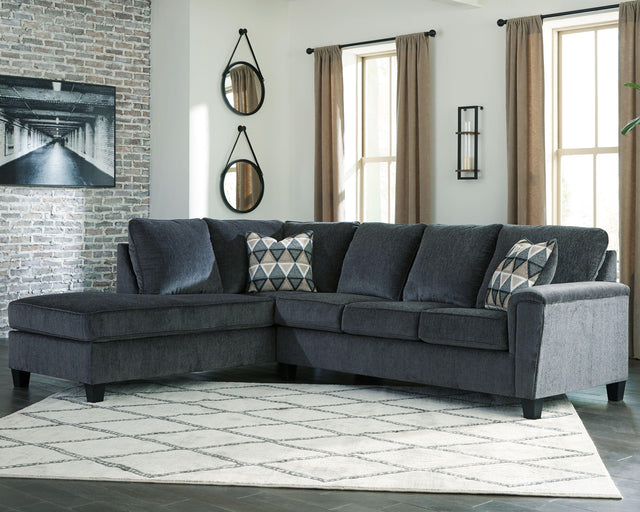 Ashley Abinger - Smoke - Left Arm Facing Chaise 2 Pc Sectional