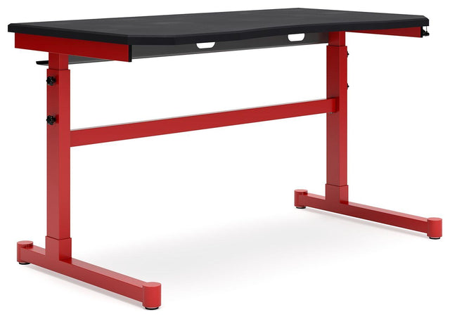 Ashley Lynxtyn Adjustable Height Desk - Red/Black