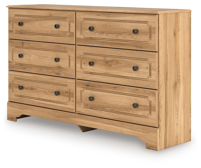 Ashley Aleaport Six Drawer Dresser - Warm Brown