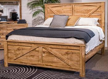 Ashley Maystonna King Crossbuck Panel HDBD - Brown